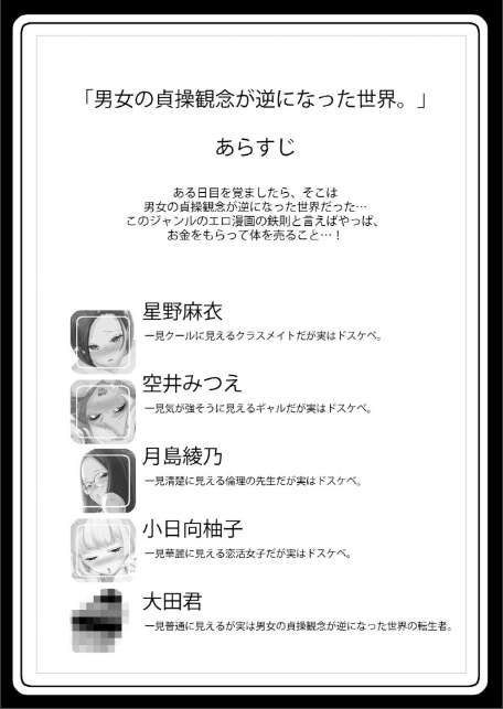 男女の貞操観念が逆になった世界。新装版-4