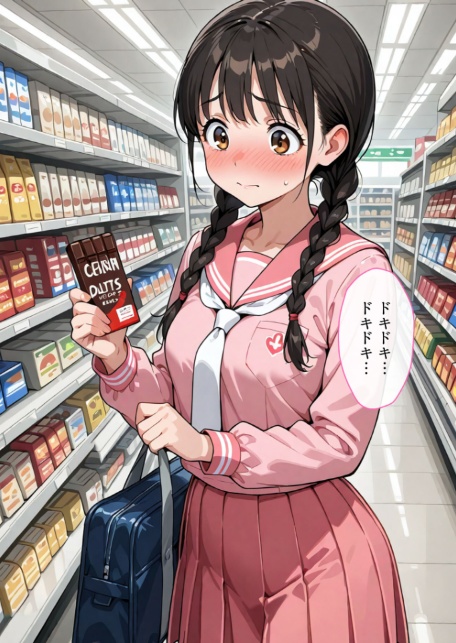万引きセーラー服●●●●にスーパーの店長が中●しをした話 モザイク版-4