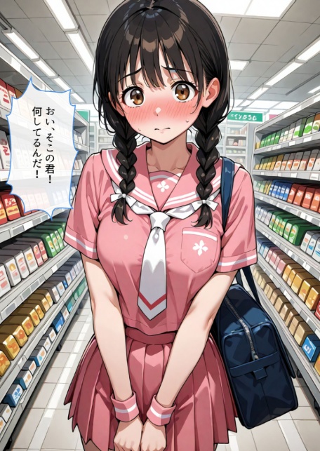 万引きセーラー服●●●●にスーパーの店長が中●しをした話 モザイク版-5
