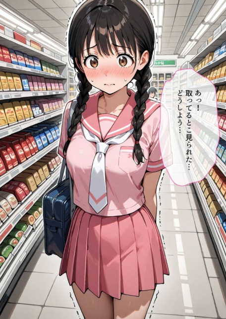 万引きセーラー服●●●●にスーパーの店長が中●しをした話 モザイク版-6