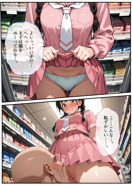 万引きセーラー服●●●●にスーパーの店長が中●しをした話 モザイク版-9