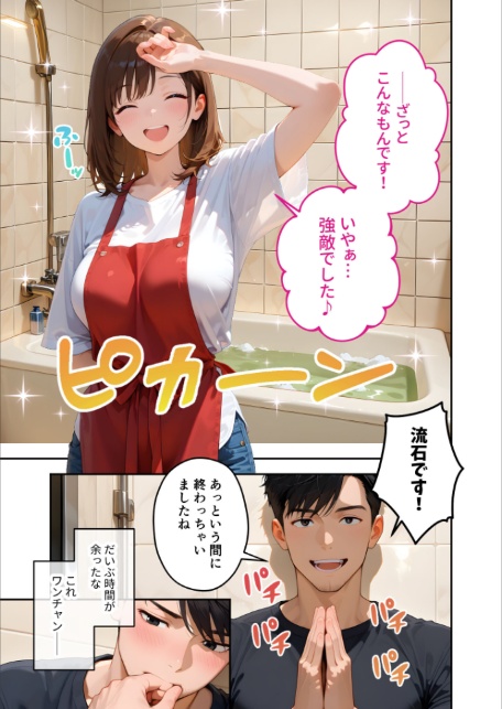 またもや家性婦の成瀬さんは竿のお掃除までしてくれる 〜ド変態お姉さんの発情水着プレイ〜 モザイク版-11