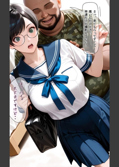 【純朴巨乳美●●パイ●リ編】水着撮影会のはずが、いつのまにかおぢさんち〇ぽに沼る話3 モザイク版-16