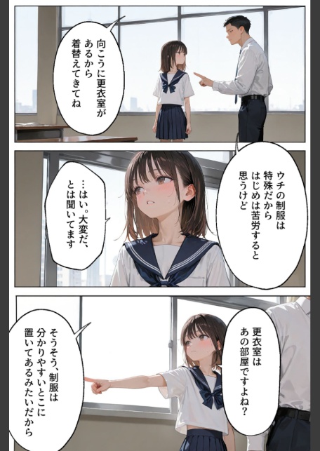 護謨学院｜ラバーセーラー服着用レッスン〜細身の女子●●を包むボディスーツと滲む汗が滴る学生服〜 モザイク版-サンプル画像5