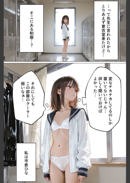 護謨学院｜ラバーセーラー服着用レッスン〜細身の女子●●を包むボディスーツと滲む汗が滴る学生服〜 モザイク版-サンプル画像6