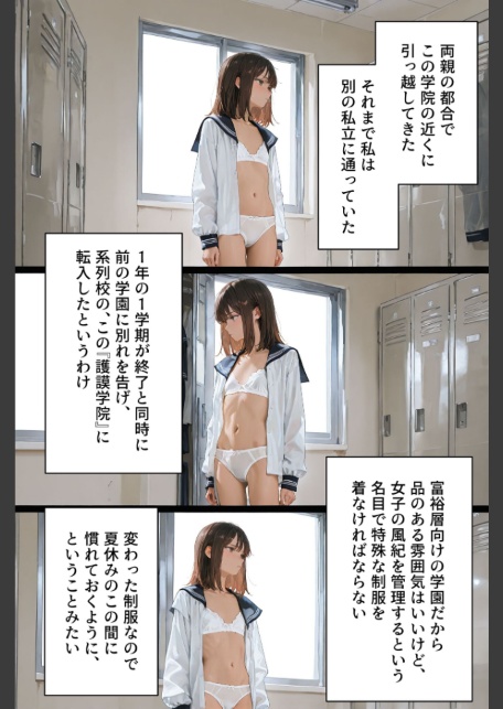 護謨学院｜ラバーセーラー服着用レッスン〜細身の女子●●を包むボディスーツと滲む汗が滴る学生服〜 モザイク版-サンプル画像7