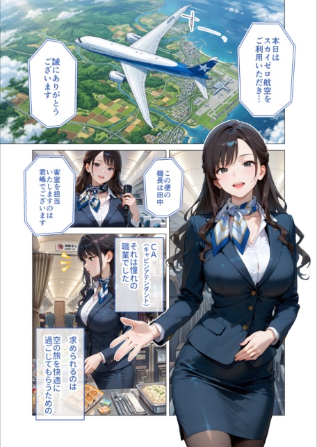 当店限定！セックス￥0サービス 〜新米CAさんのおもてなしえっち〜 モザイク版-サンプル画像3