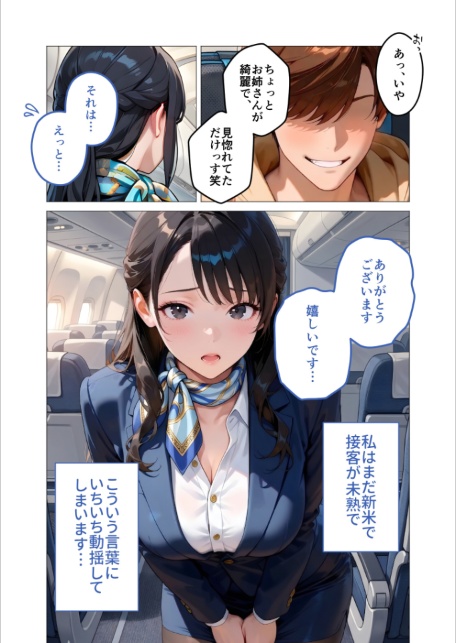 当店限定！セックス￥0サービス 〜新米CAさんのおもてなしえっち〜 モザイク版-サンプル画像5