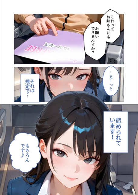 当店限定！セックス￥0サービス 〜新米CAさんのおもてなしえっち〜 モザイク版-サンプル画像8