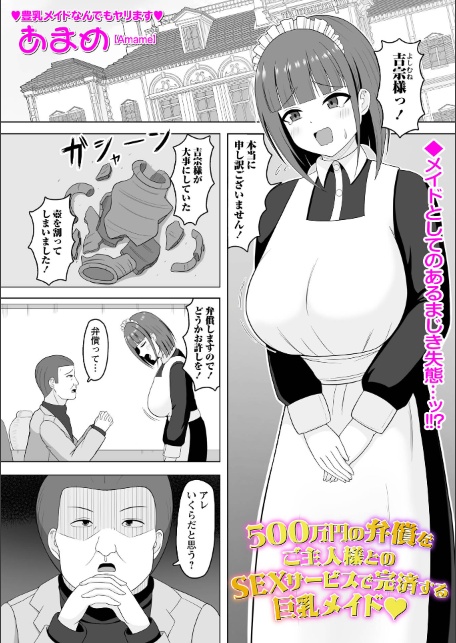 500万円の弁償をご主人様とのSEXサービスで完済する巨乳メイド◆-サンプル画像1