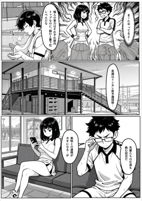 本能に狂わされるわからせ特訓:最悪の相性だった僕たちが、夜のラリーで無敵のペアになるまで【棒消し修正版】-サンプル画像3