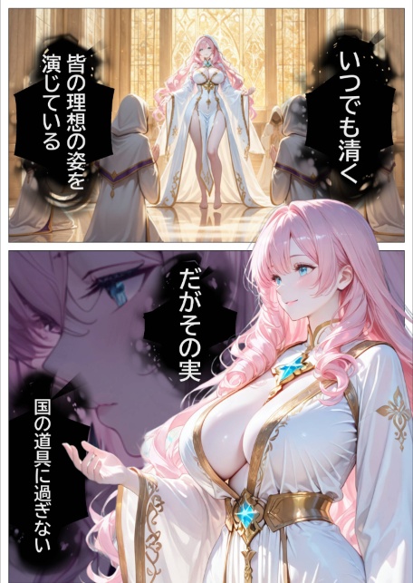 聖女の禁断オナニー〜鏡の声に誘惑され魔道具で純潔崩壊〜【モザイク版】-サンプル画像13