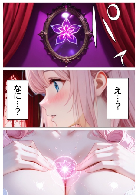 聖女の禁断オナニー〜鏡の声に誘惑され魔道具で純潔崩壊〜【モザイク版】-サンプル画像8