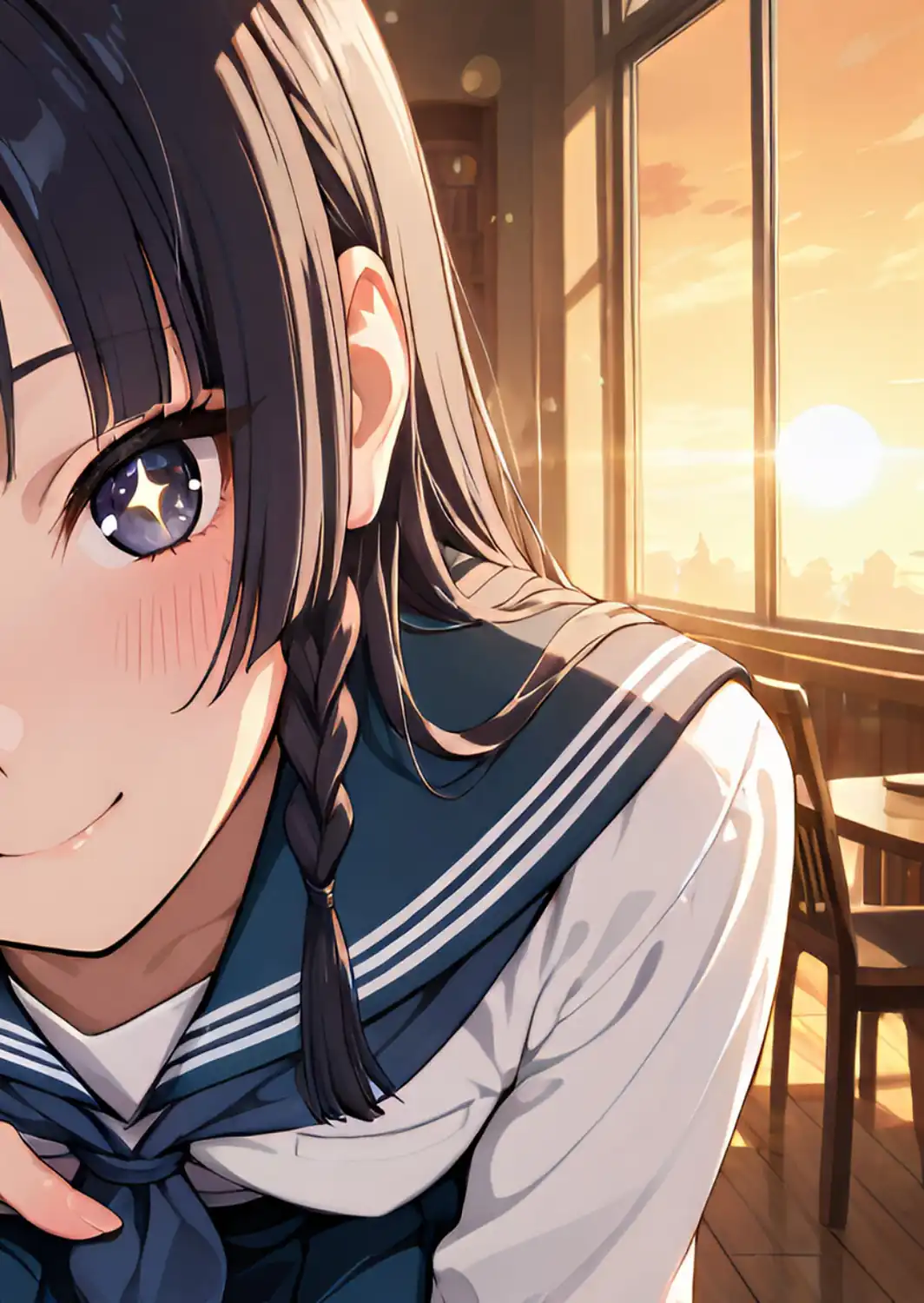 【CG】微乳図書委員の受難 おじさんに汚され、理性が崩壊する瞬間 モザイク版-サンプル画像2