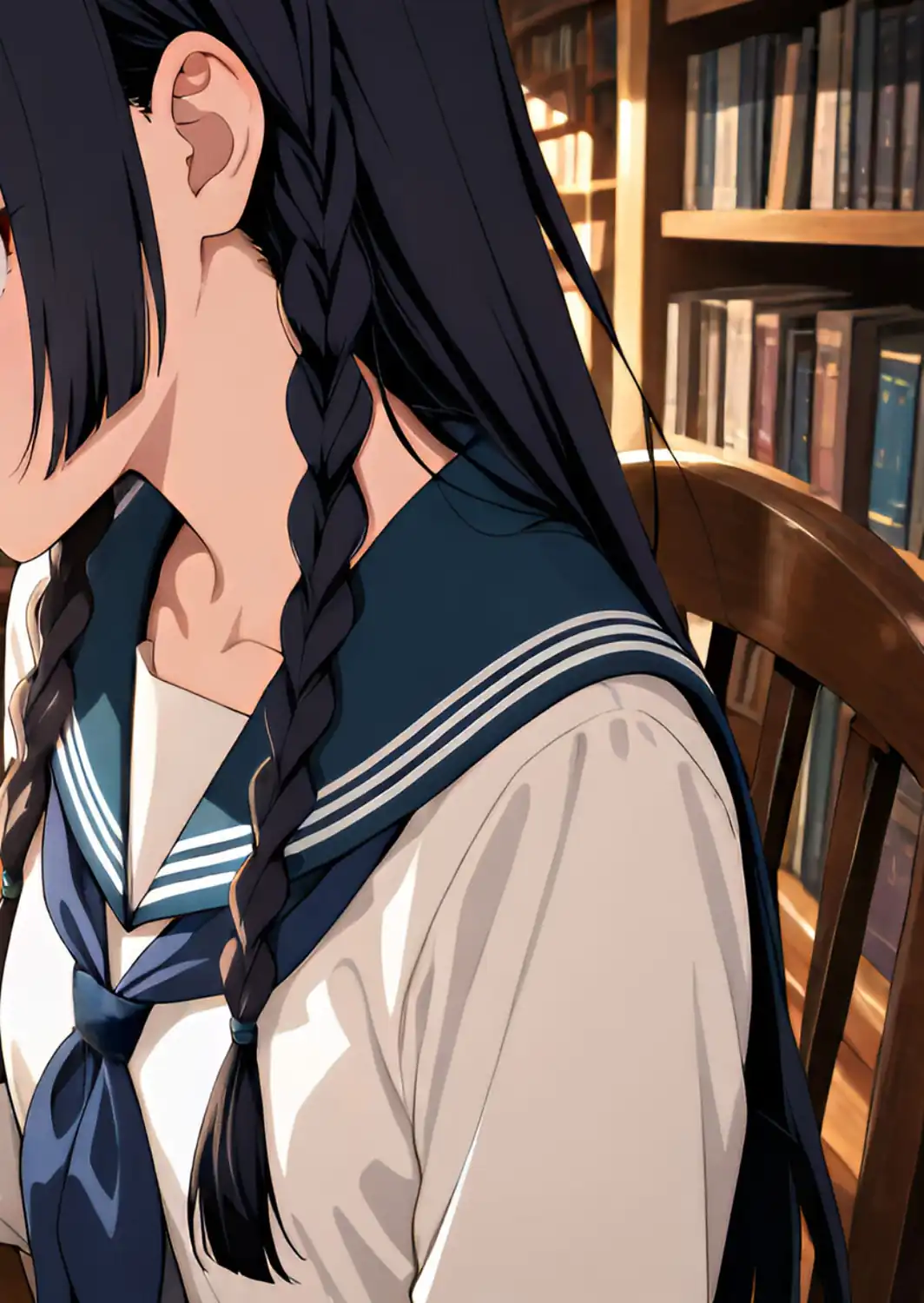 【CG】微乳図書委員の受難 おじさんに汚され、理性が崩壊する瞬間 モザイク版-サンプル画像4