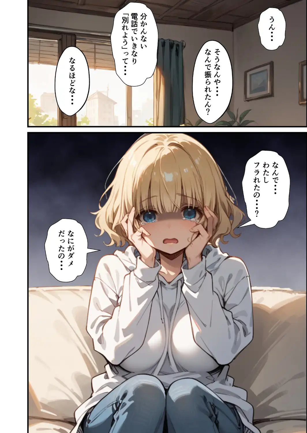 可愛い妹が失恋したので慰め上書き中出しセックスした話【モザイク版】-サンプル画像10