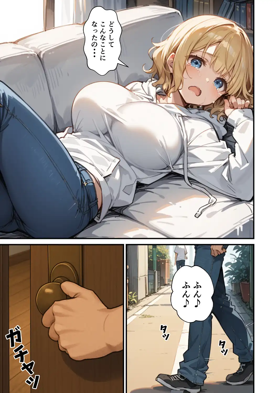 可愛い妹が失恋したので慰め上書き中出しセックスした話【モザイク版】-サンプル画像5