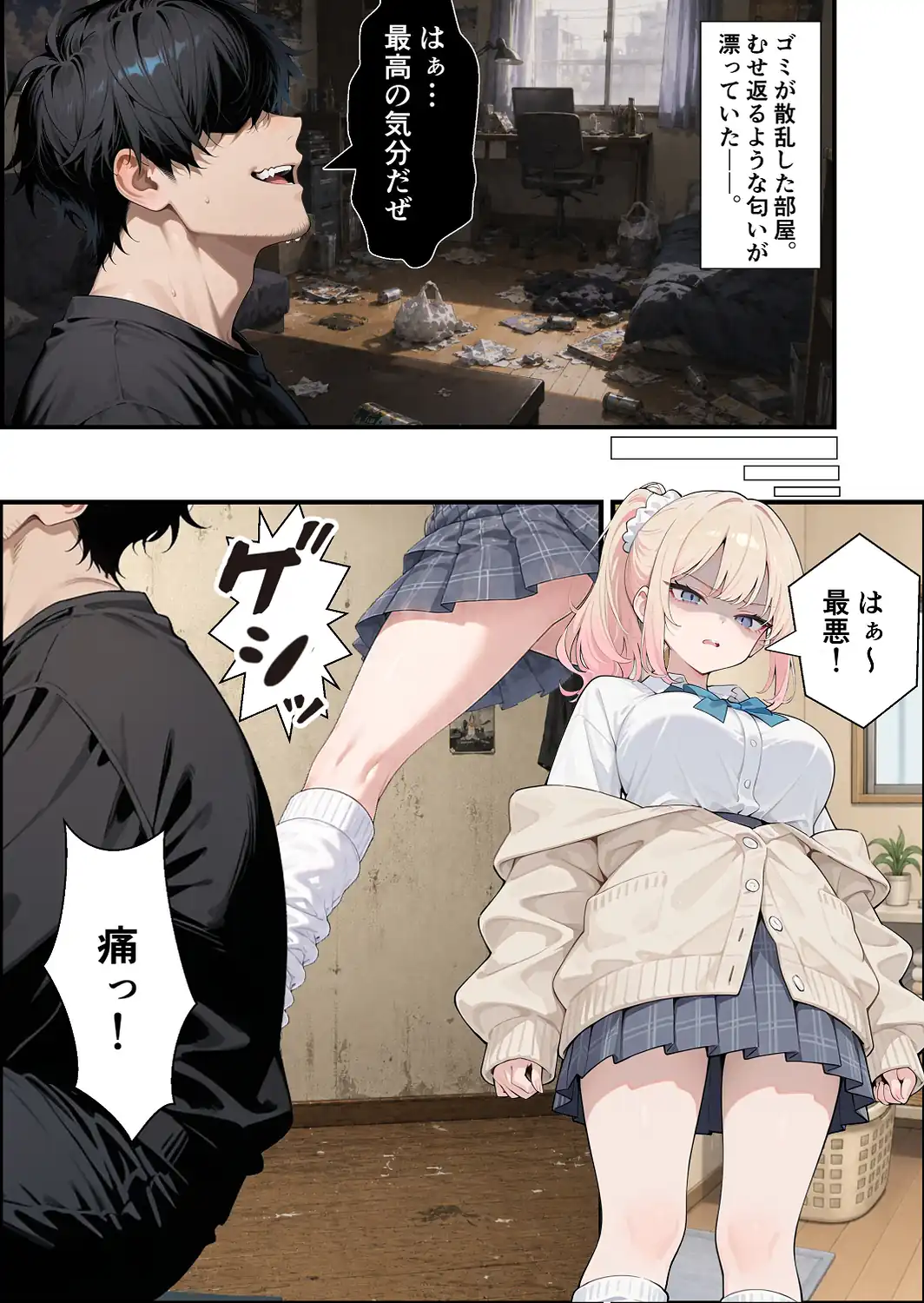 ナマイキな義妹ギャルを俺の巨根でワカらせる！【棒消し修正版】-サンプル画像2