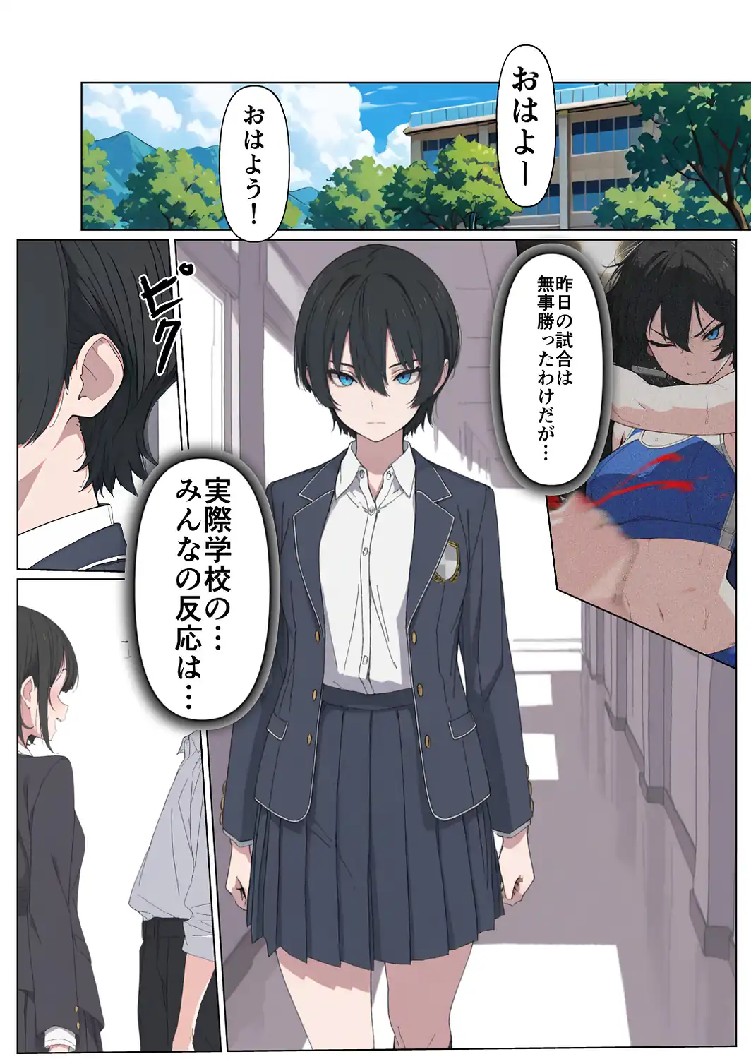 現役JK格闘家は穴モテしたい【モザイク版】-サンプル画像8