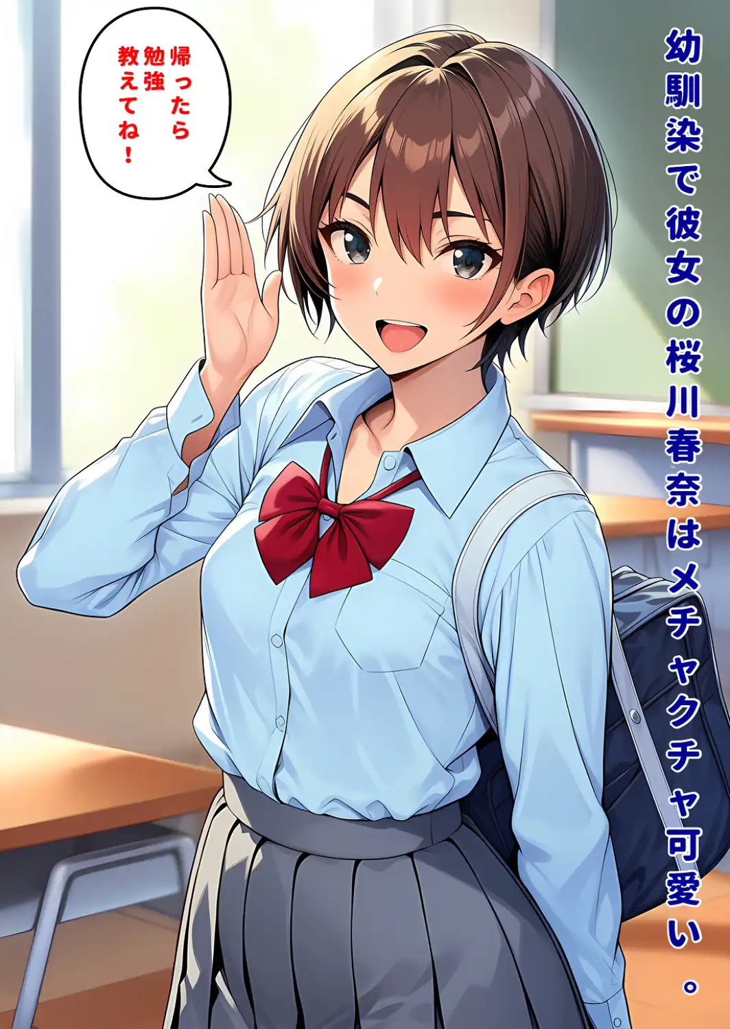 人気者のボーイッシュ幼馴染は、イケメンにはなびかないのに俺にはデレてすぐイク【モザイク版】-サンプル画像1