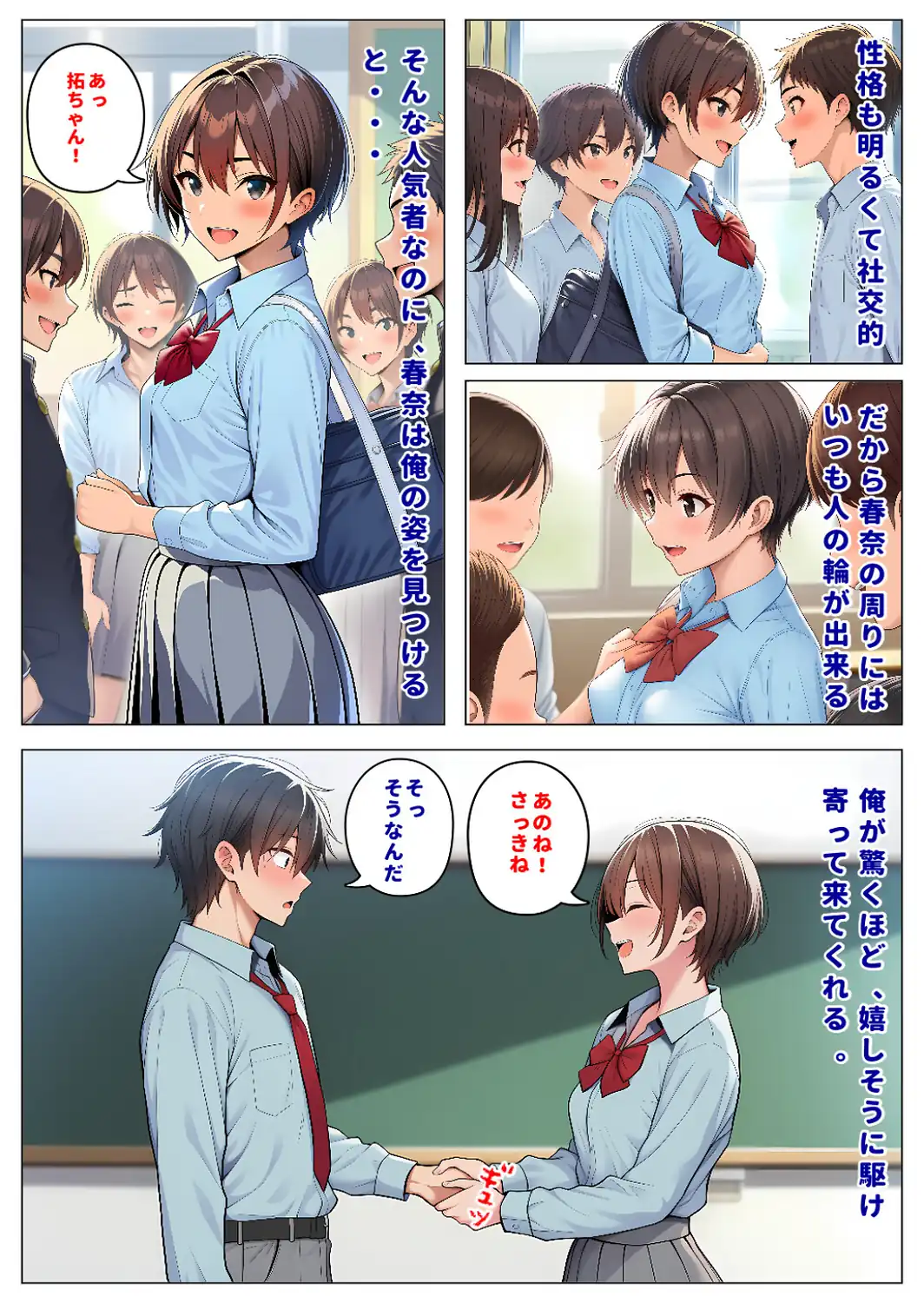 人気者のボーイッシュ幼馴染は、イケメンにはなびかないのに俺にはデレてすぐイク【モザイク版】-サンプル画像2