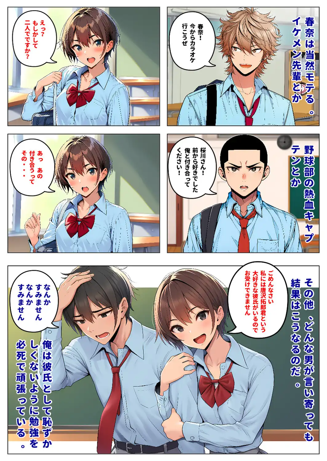 人気者のボーイッシュ幼馴染は、イケメンにはなびかないのに俺にはデレてすぐイク【モザイク版】-サンプル画像5