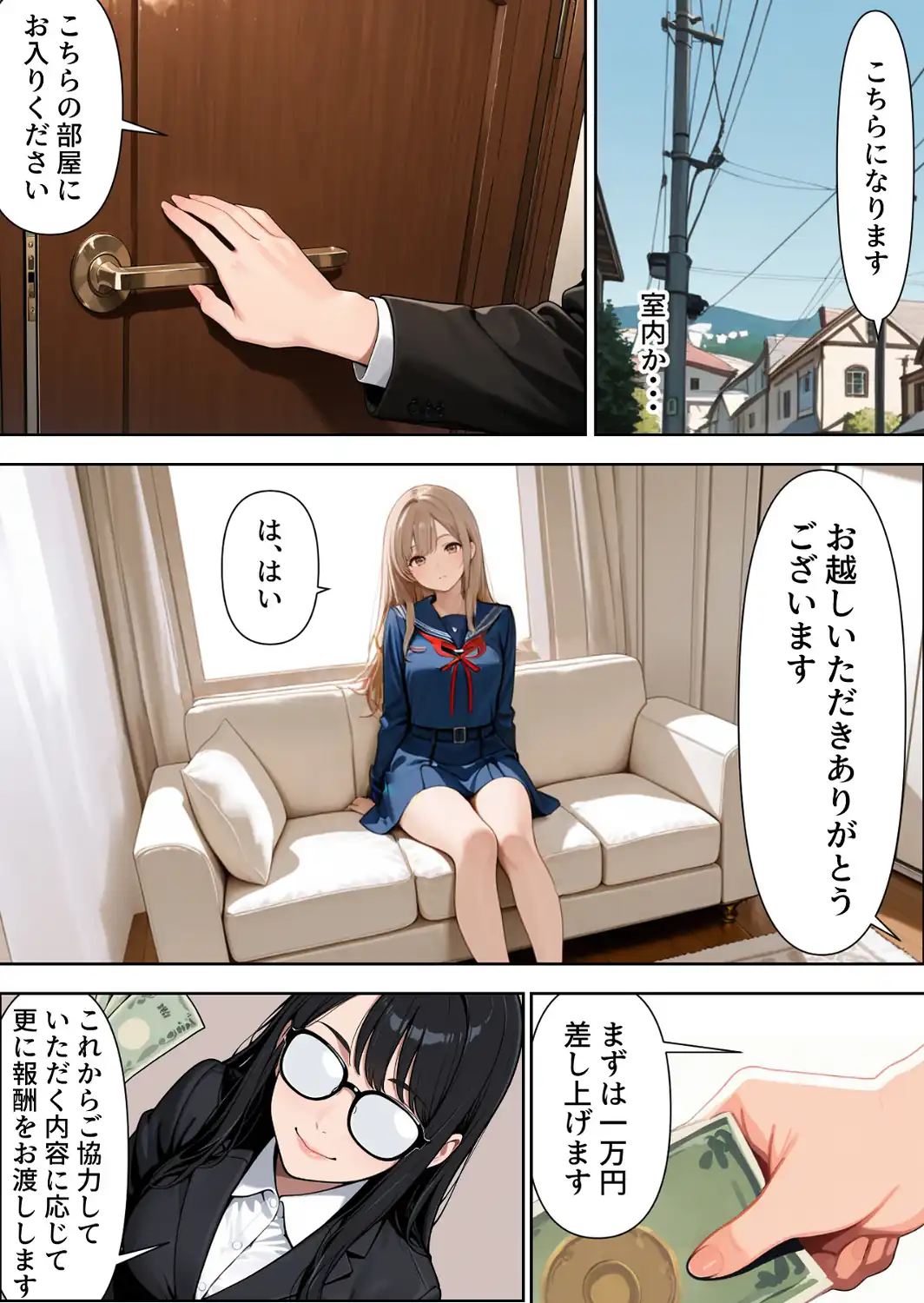 底辺逆転-どん底ぼっち童貞の俺が億万長者に！？同級生の美女を「冴えない男の救済企画」と称した高額バイトで釣ってみた結果…【棒消し修正版】-サンプル画像10