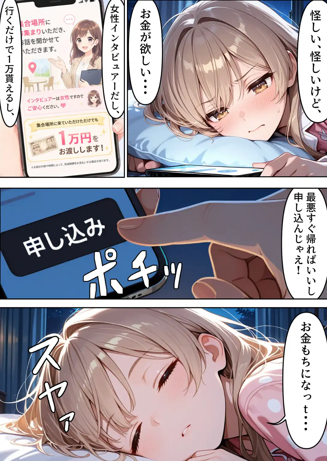 底辺逆転-どん底ぼっち童貞の俺が億万長者に！？同級生の美女を「冴えない男の救済企画」と称した高額バイトで釣ってみた結果…【棒消し修正版】-サンプル画像7