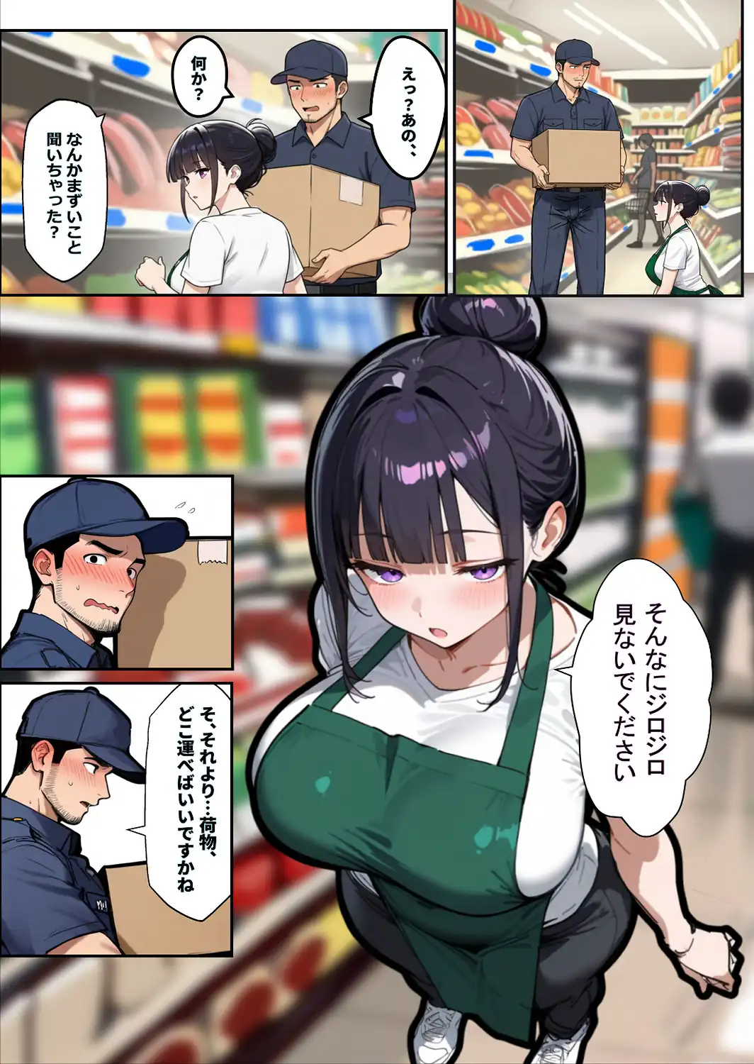 バ先のパートの主婦（28）が裸エプロンで誘惑して来たのでお返しに最大火力でマ〇コをグリグリした結果…【棒消し修正版】-サンプル画像3