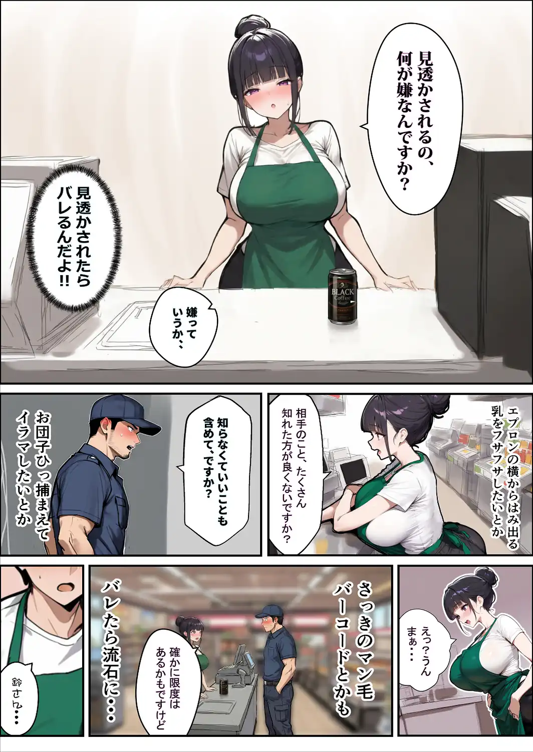バ先のパートの主婦（28）が裸エプロンで誘惑して来たのでお返しに最大火力でマ〇コをグリグリした結果…【棒消し修正版】-サンプル画像8