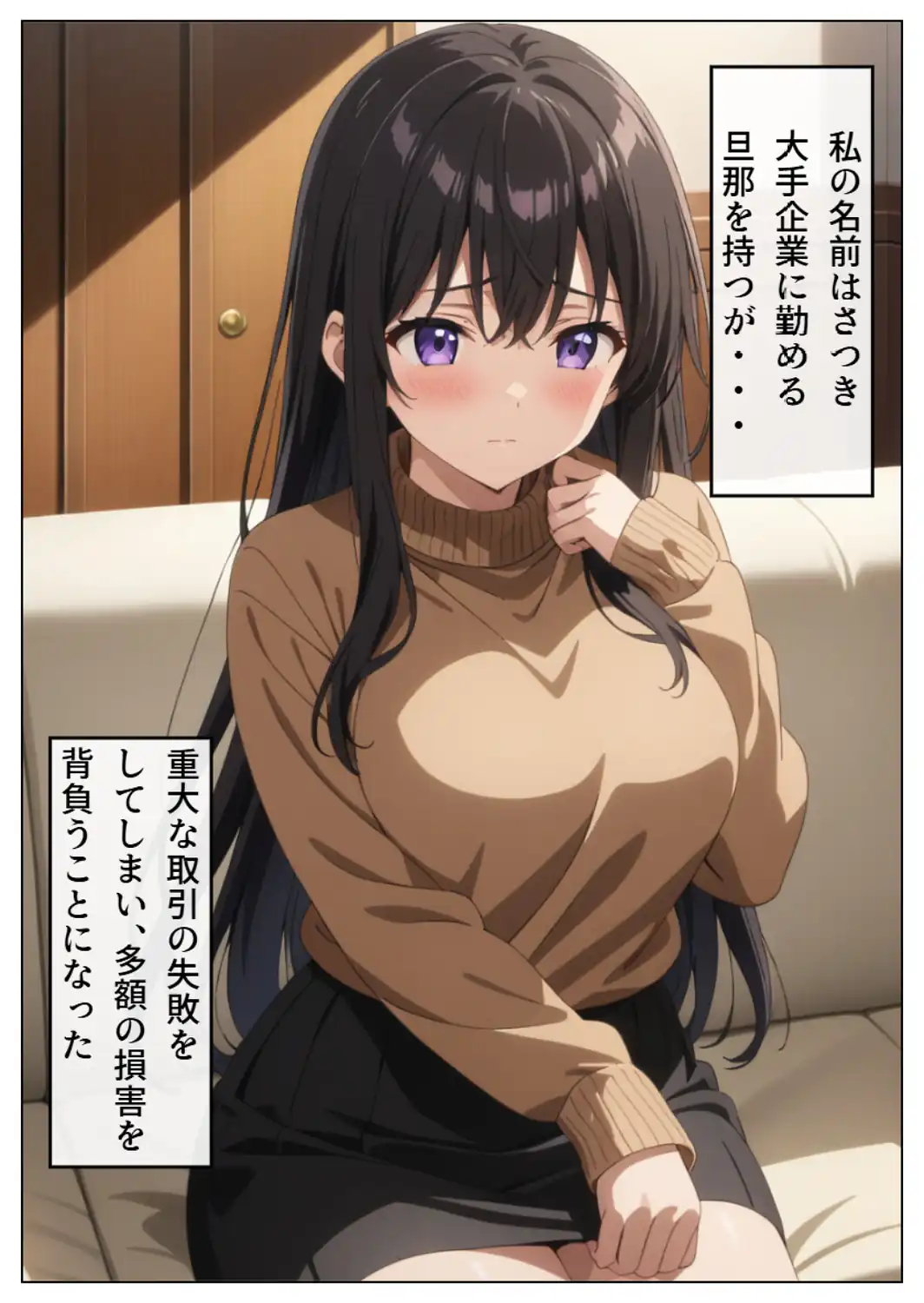 旦那の借金返済のために…（1）（単話）【モザイク版】-サンプル画像1