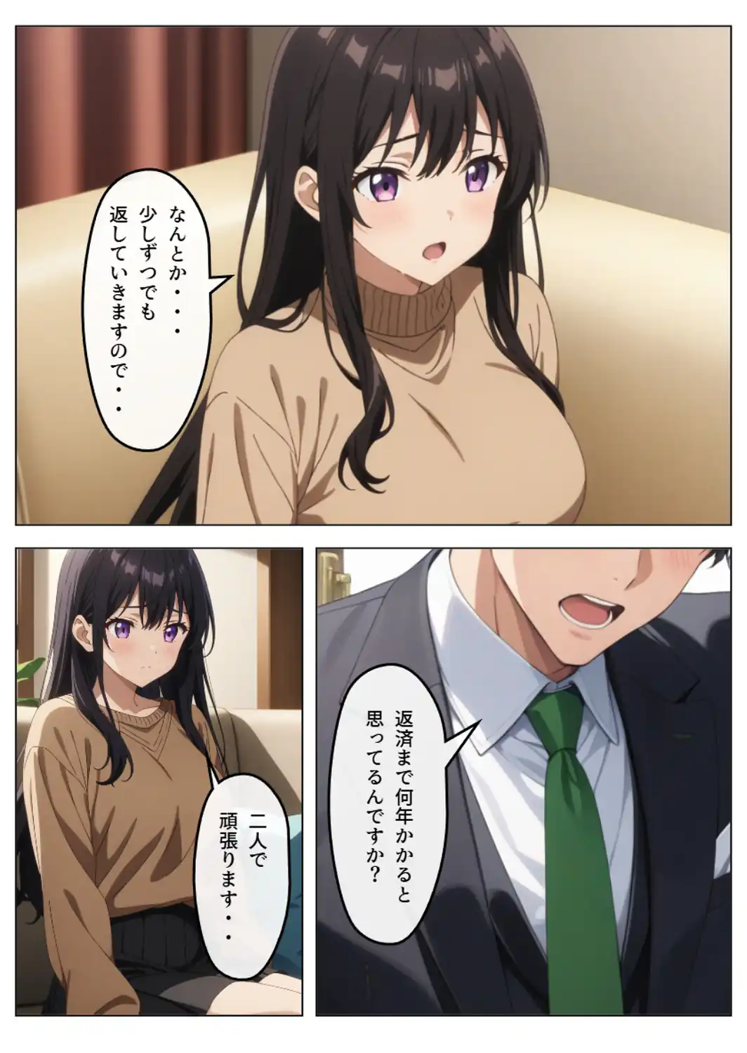 旦那の借金返済のために…（1）（単話）【モザイク版】-サンプル画像3