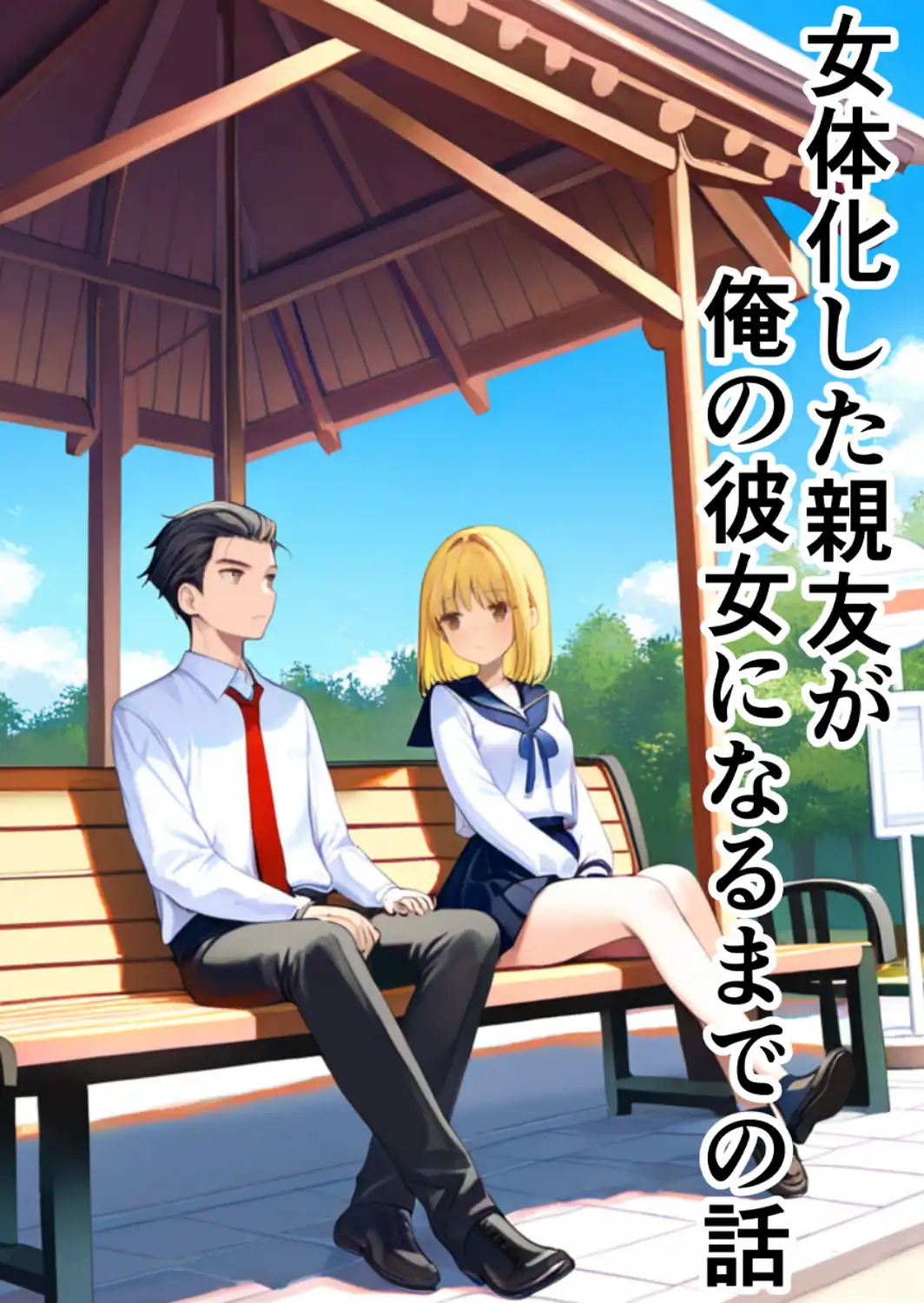 女体化した親友が俺の彼女になるまでの話（1）（単話）【モザイク版】-サンプル画像1