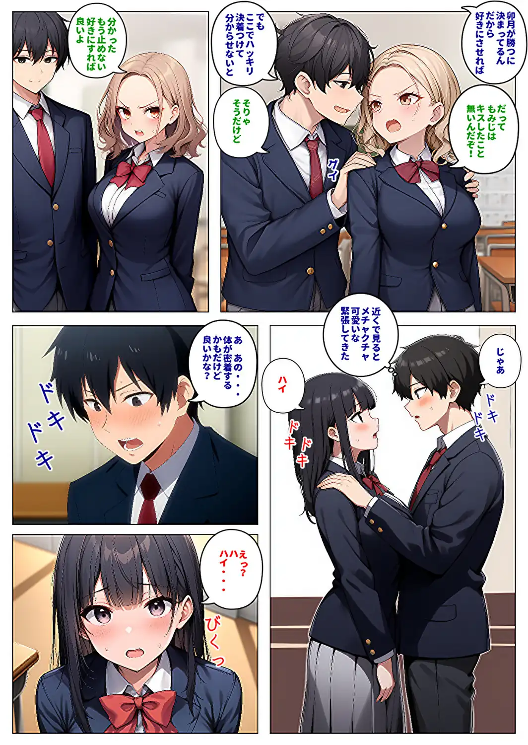 委員長とギャルがセックス勝負を始めたんだが俺が審判をする事になった話【モザイク版】-サンプル画像14