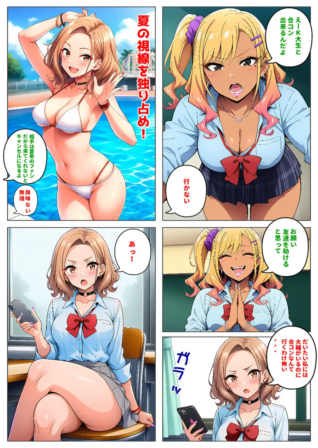 人気読モのギャル幼馴染は、みんなには塩対応なのに僕には世話焼きでデレる【モザイク版】-サンプル画像2