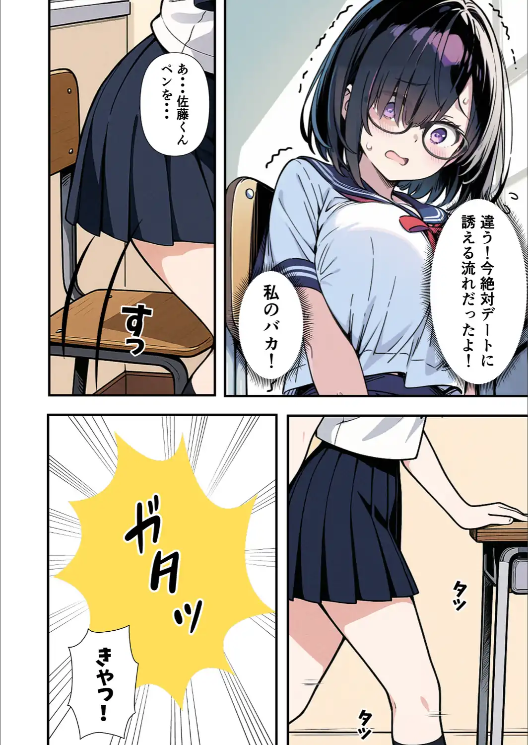 爆乳地味メガネが好きな男に沼パイを使って告白しそのままエッチする話【モザイク版】-サンプル画像11
