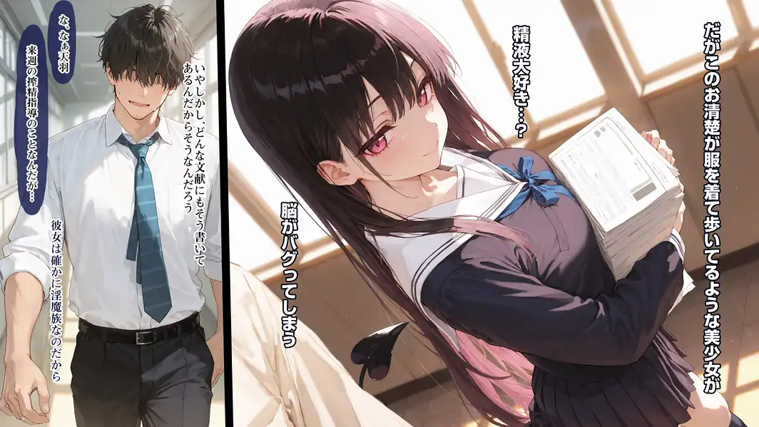 清楚サキュバス 世界が魔界と繋がって早10年 オレが教え子の搾精指導担当ってマジ？【棒消し修正版】-サンプル画像14