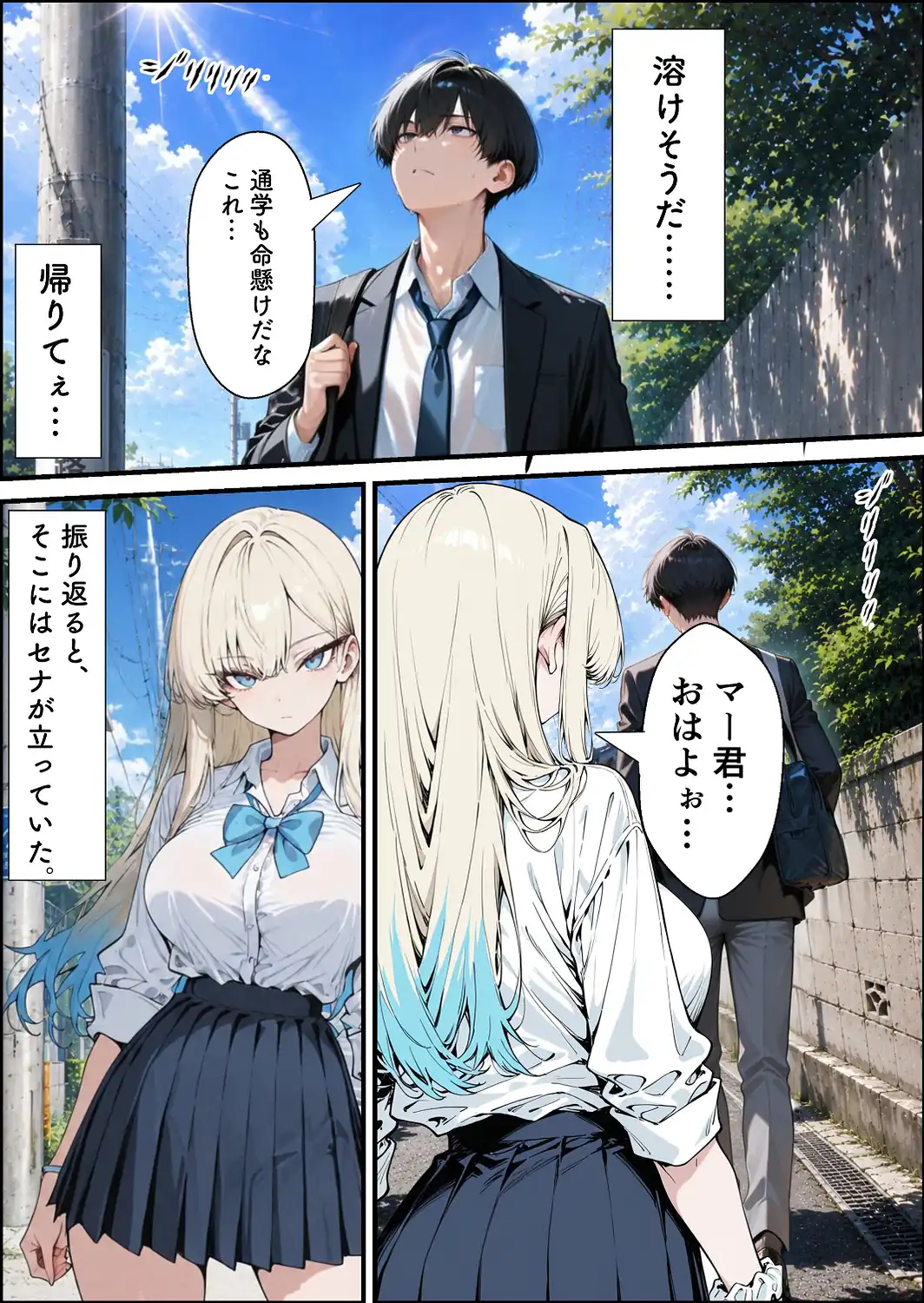 性知識に疎い幼馴染天然ギャルと本気子作りセックスしちゃう話【棒消し修正版】-サンプル画像1
