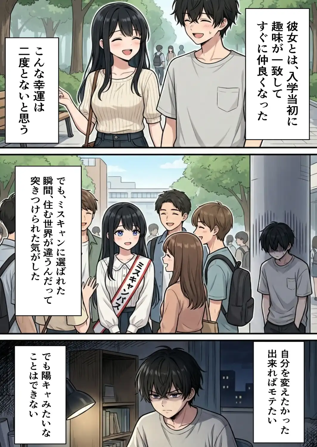 裏垢男子のマッサージで堕ちるミスキャンパス【白抜き修正版】-サンプル画像2
