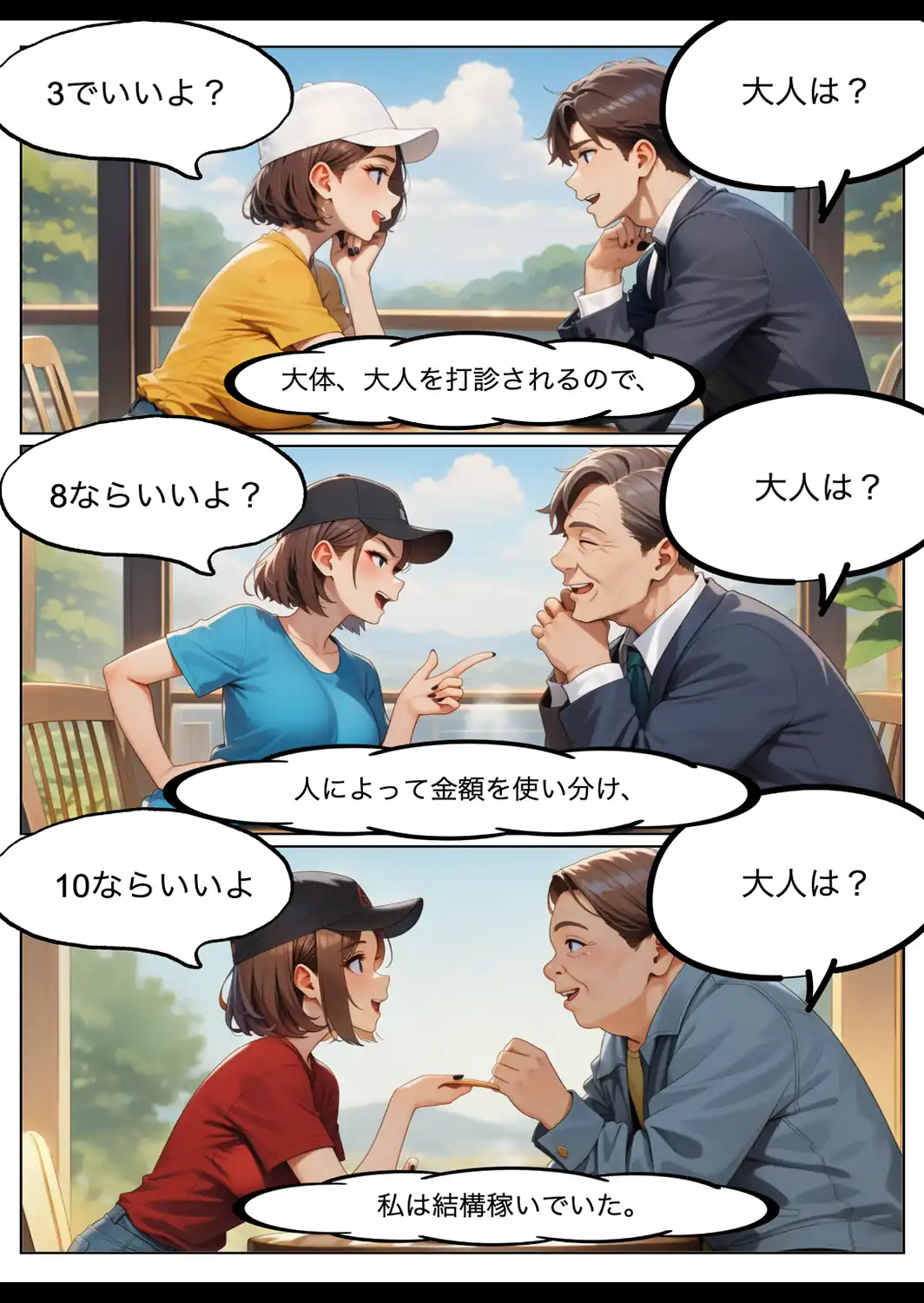 パパ活女子・中谷紬（24）がキモおじのデカチンに沼るまでの話。【棒消し修正版】-サンプル画像2