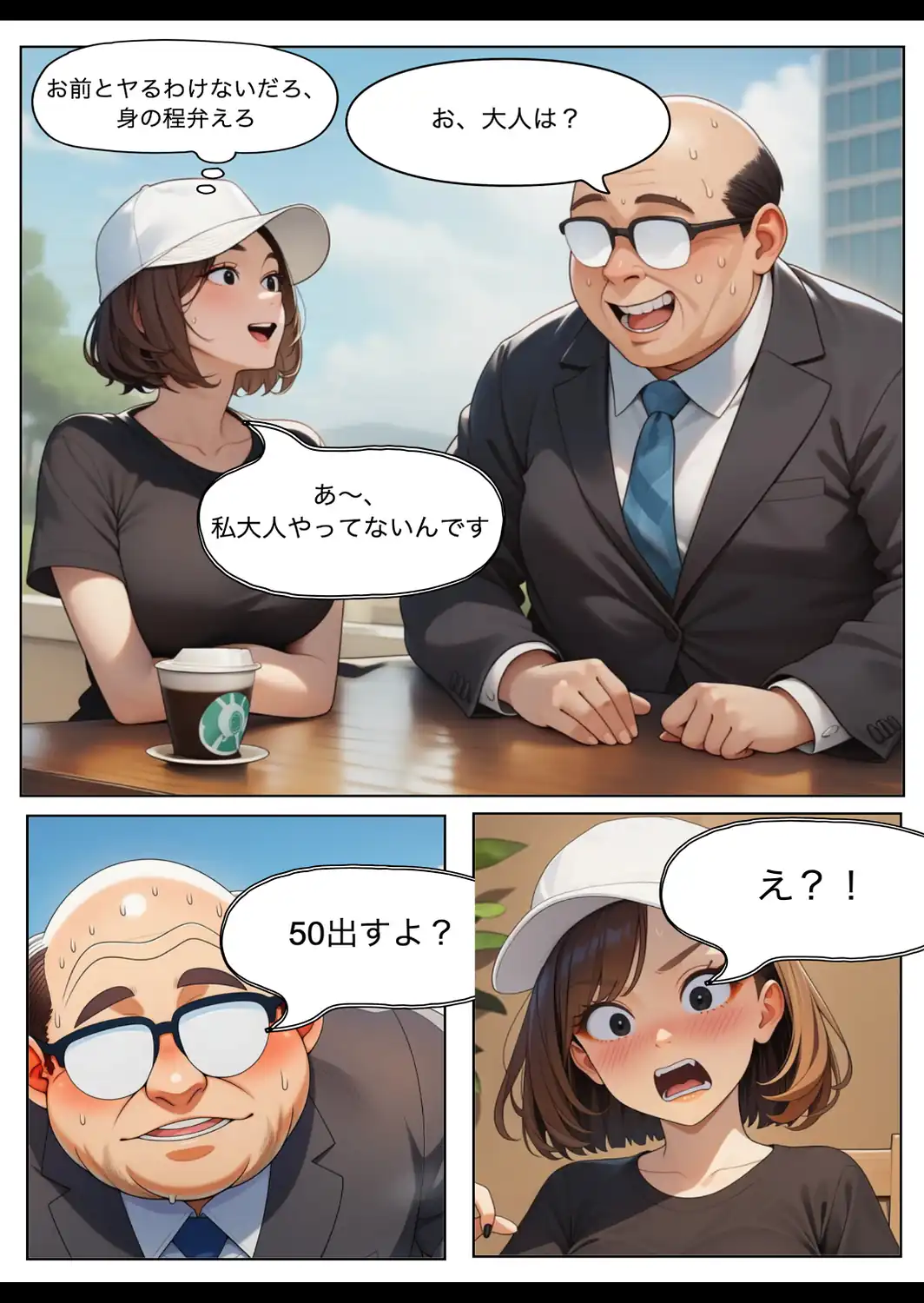 パパ活女子・中谷紬（24）がキモおじのデカチンに沼るまでの話。【棒消し修正版】-サンプル画像6