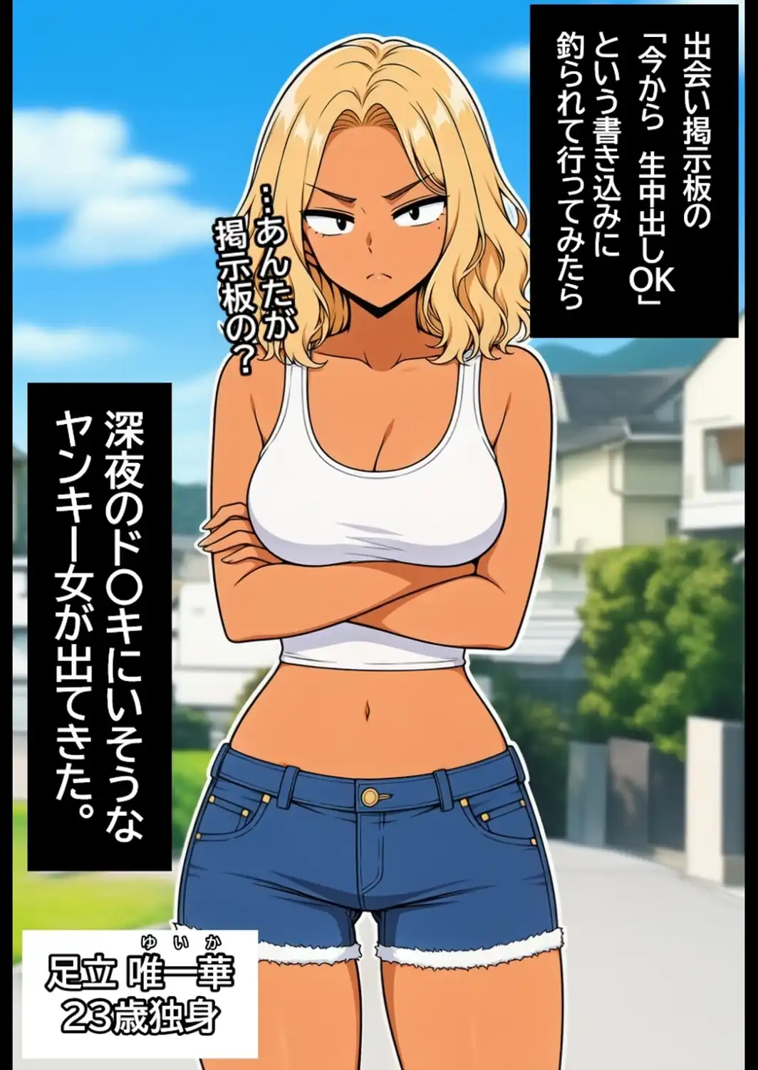 深夜のド〇キにいそうなヤンキー女を孕ませる。【モザイク版】-サンプル画像1