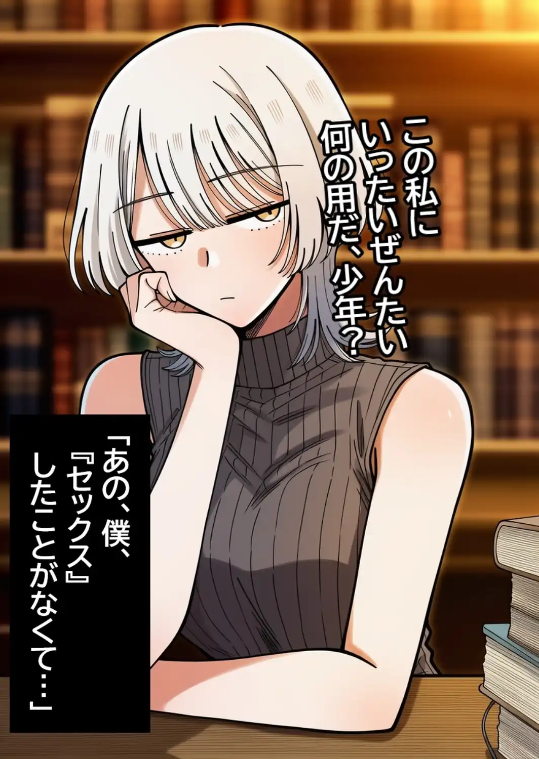 古書店員のダウナー系お姉さんに生中出ししまくって孕ませるまで。【モザイク版】-サンプル画像2