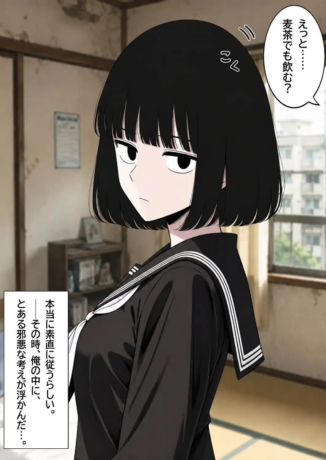 俺の家に宗教勧誘に来た同級生の無口な女子に無責任中出しして孕ませる。【モザイク版】-サンプル画像6