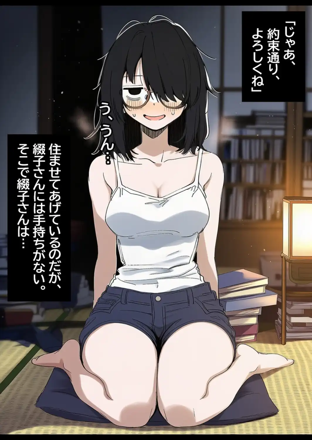 陰キャ眼鏡女を孕ませる。【モザイク版】-サンプル画像3