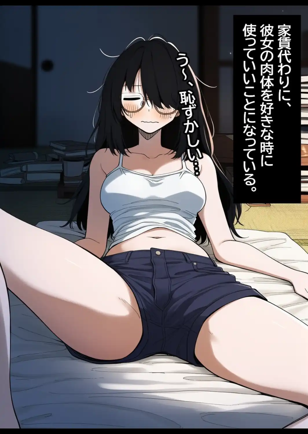 陰キャ眼鏡女を孕ませる。【モザイク版】-サンプル画像4