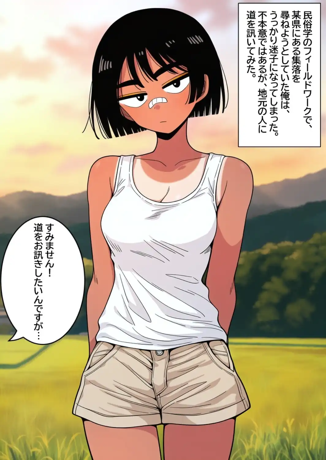 孕ませ村のボーイッシュ娘【モザイク版】-サンプル画像1
