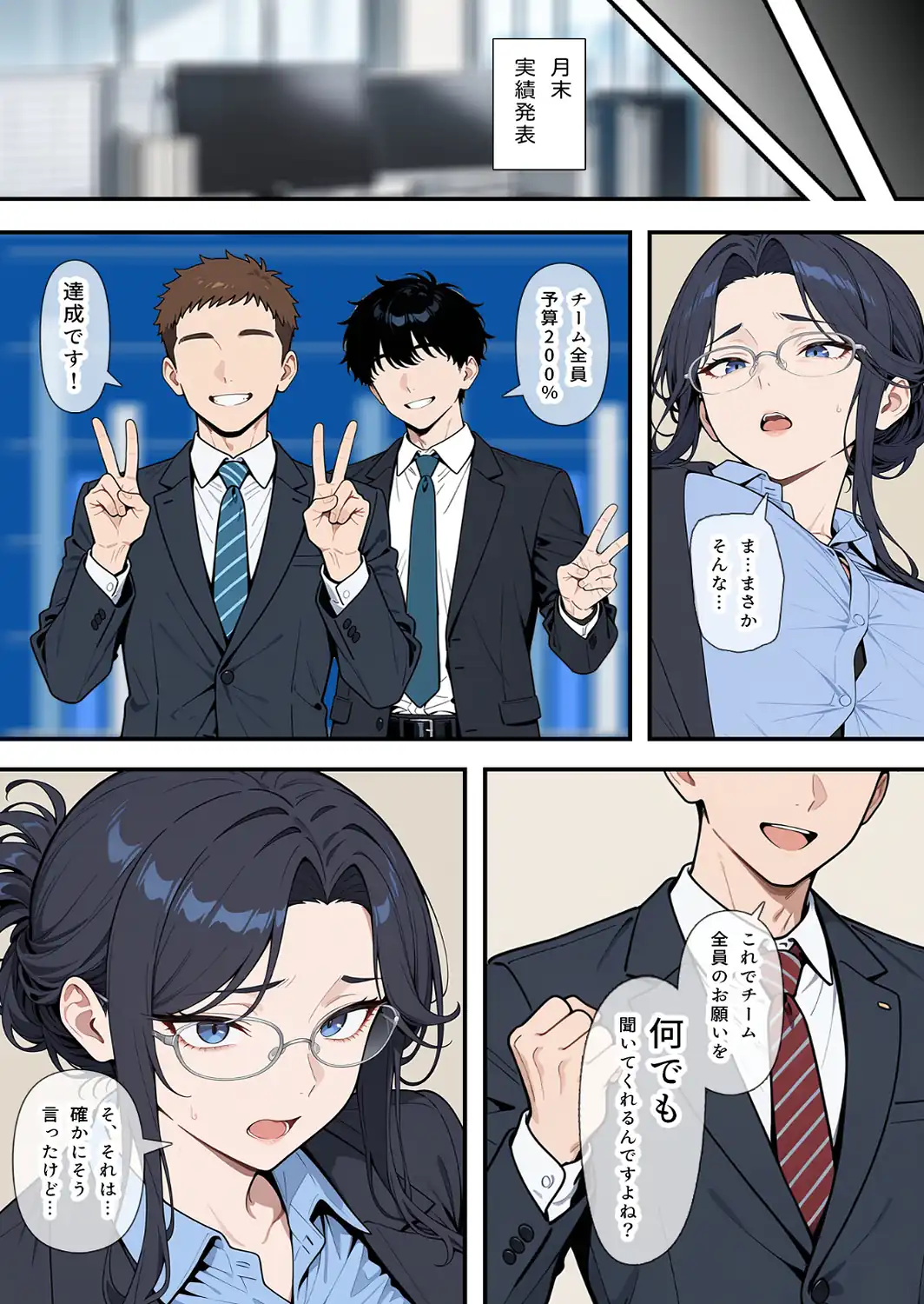 婚期を逃した堅物女上司が部下たちの共有オナペットになった話【モザイク版】-サンプル画像4