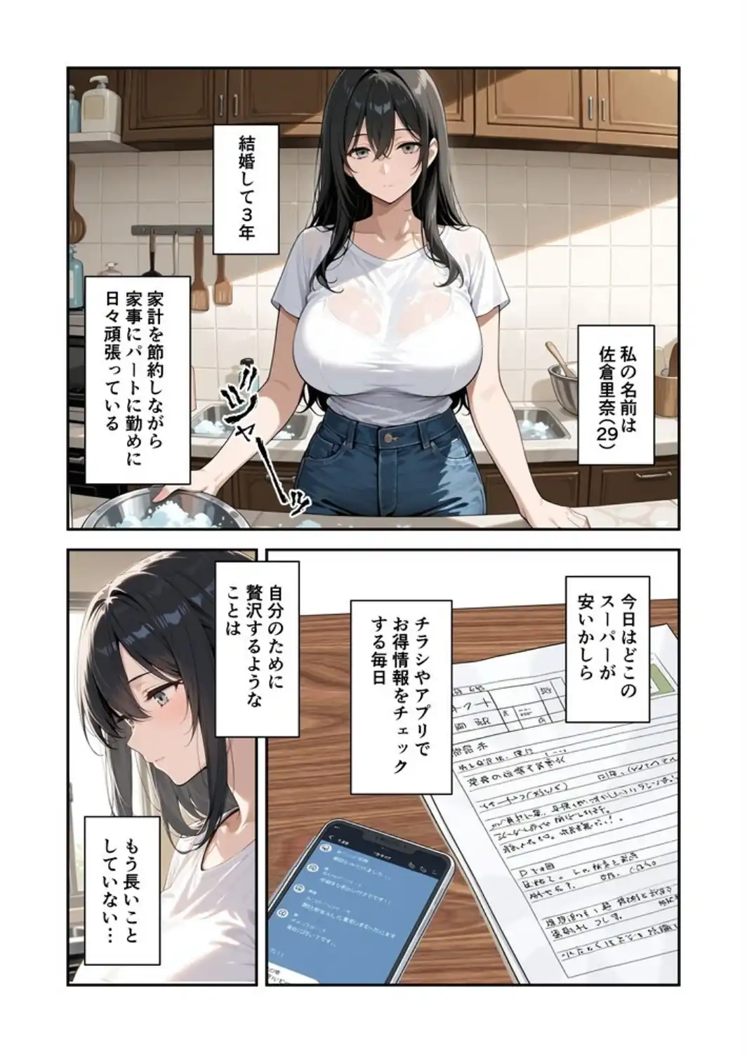 節約上手の真面目な人妻が媚薬暗示マッサージにハマって、どスケベ肉便器になった話【モザイク版】-サンプル画像2