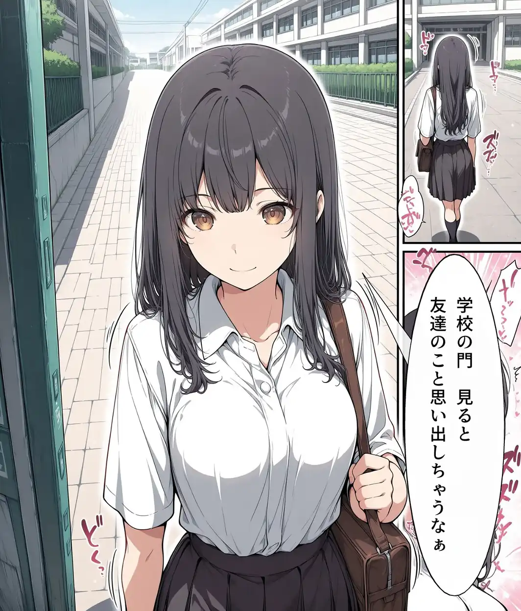 真面目な女子校生が朝の満員電車で執拗に痴●された話【モザイク版】-サンプル画像8